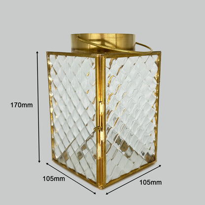 Vintage Inspired Glass Lantern Illuminate Your Space with Timeless Elegance