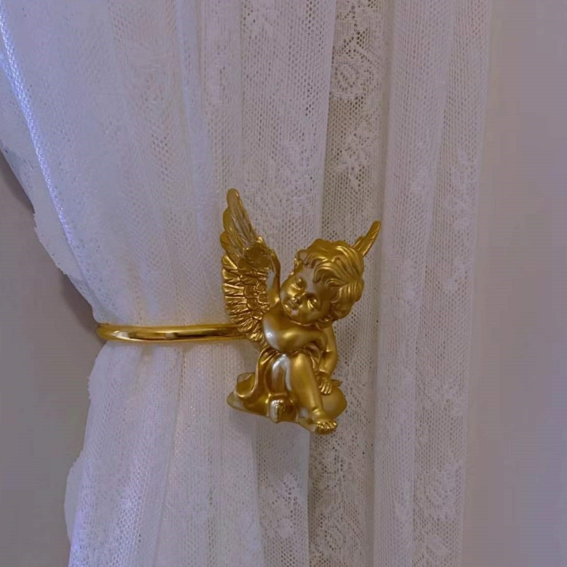 Vintage Inspired Angel Curtain Tiebacks Hooks