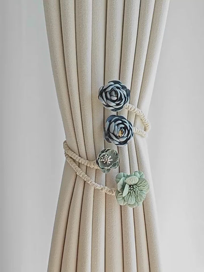 Elegant Floral Curtain Tiebacks