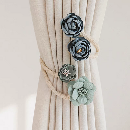 Elegant Floral Curtain Tiebacks