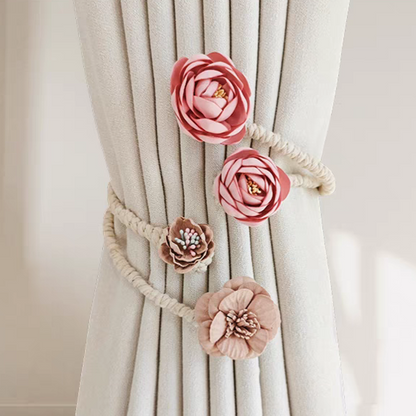 Elegant Floral Curtain Tiebacks