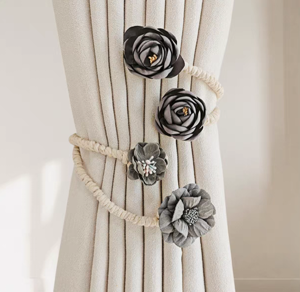 Elegant Floral Curtain Tiebacks