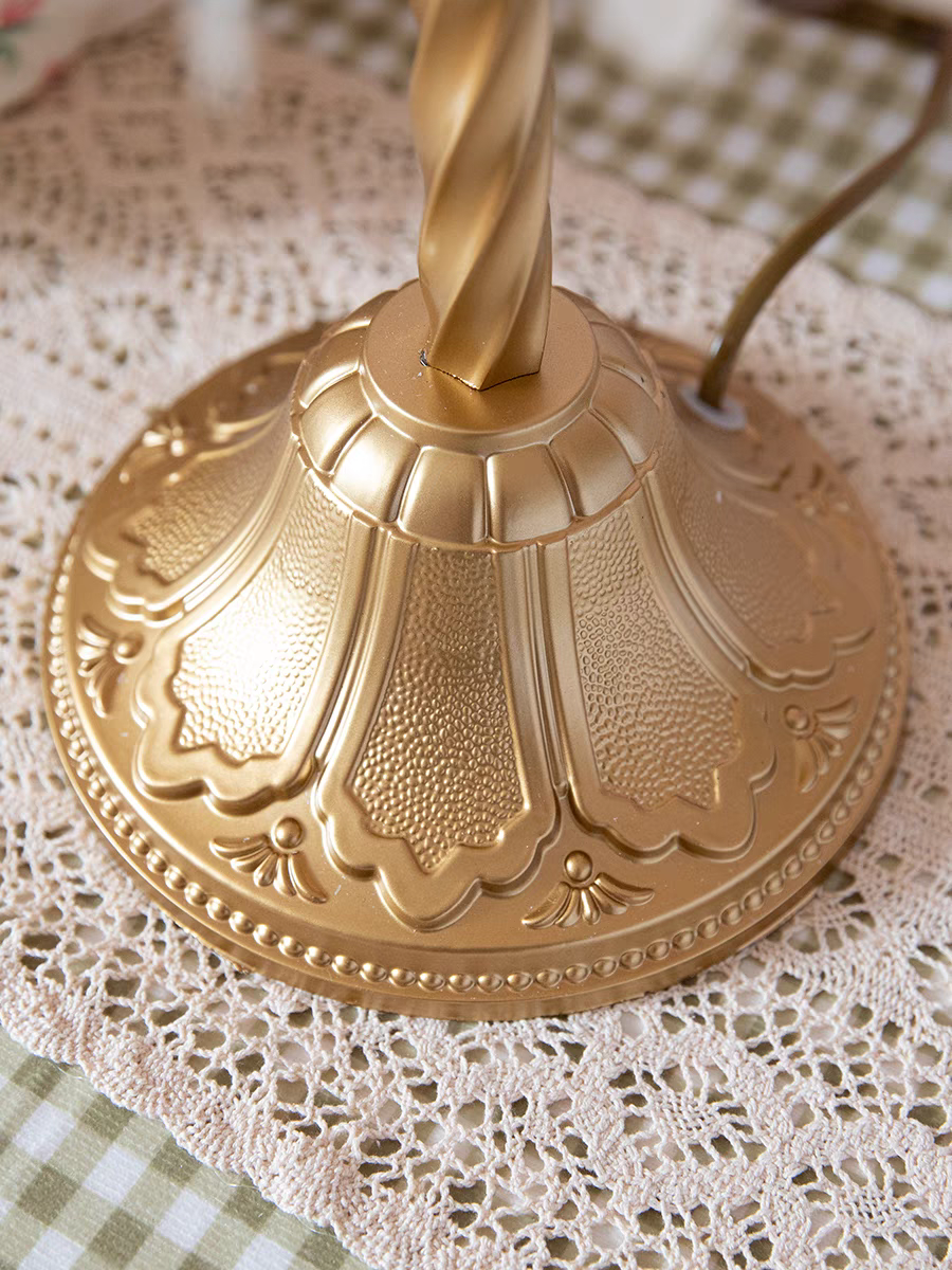 Table Lamp with Mother of Pearl Beaded Shade