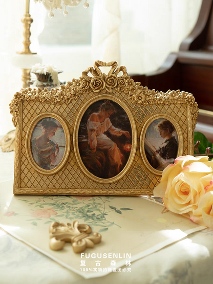 Vintage Inspired Victorian Gold Photo Frame Wall Art